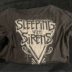 Sleeping with Sirens Black Distressed Graphic Tee